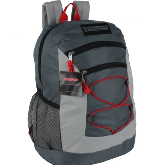 PureSport 18" Bungee kids Backpack Charcoal - 102-18BUNGEE Retail $39.95 - Picture 1 of 2